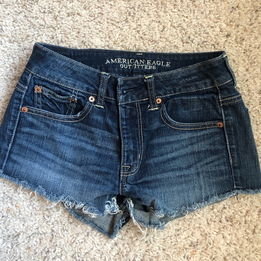 American Eagle distressed denim shorts